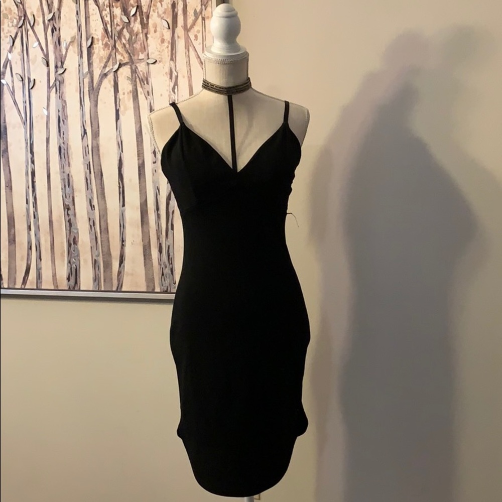 Black mini dress